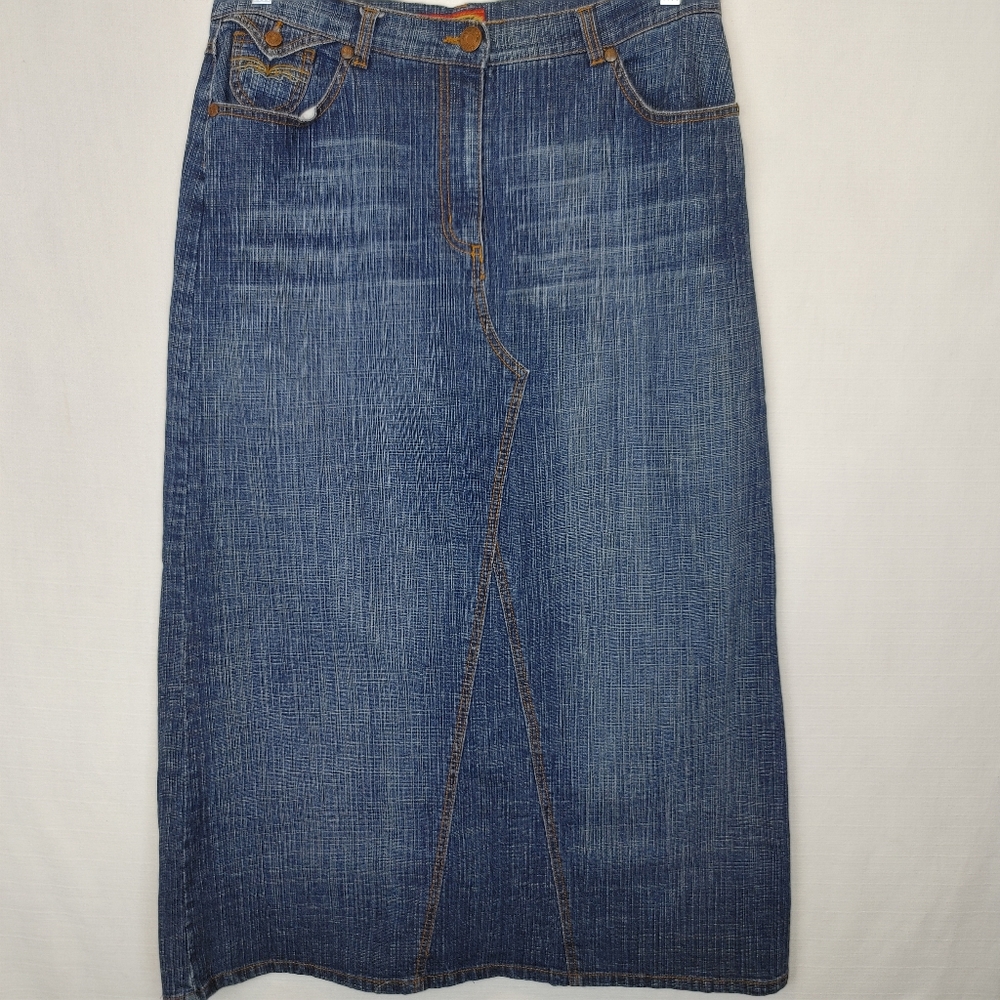 Y2K Vintage Boom Boom Jeans Denim Maxi Skirt L